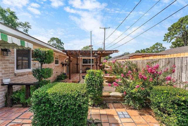 4415 Fallbrook Dr, Houston, TX 77018 - fenced backyard with a pergola and a patio