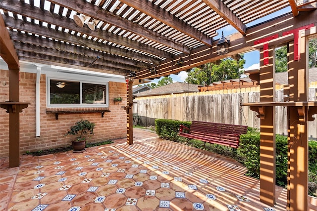 4415 Fallbrook Dr, Houston, TX 77018 - view of patio with a pergola