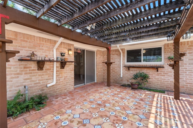 4415 Fallbrook Dr, Houston, TX 77018 - view of patio / terrace with a pergola