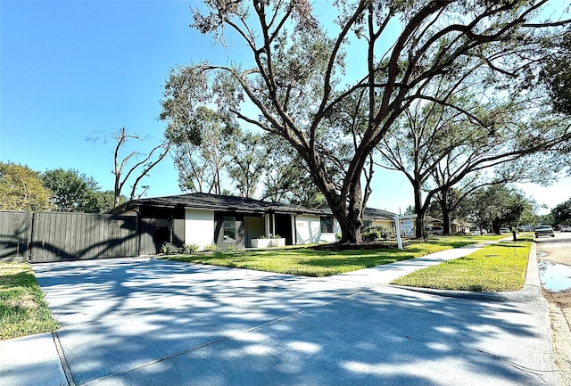 exterior space with a yard