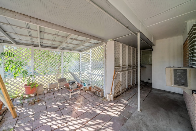 view of patio with heating unit