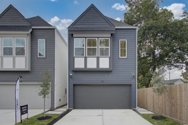 view of front of home featuring a garage