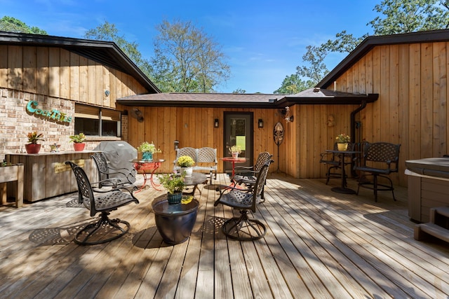 deck with grilling area