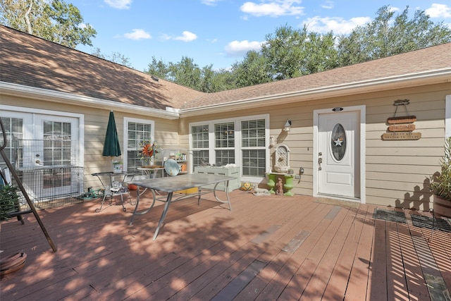 view of wooden deck