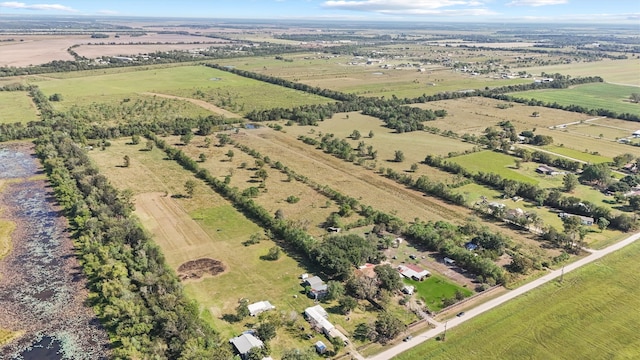 bird's eye view with a rural view