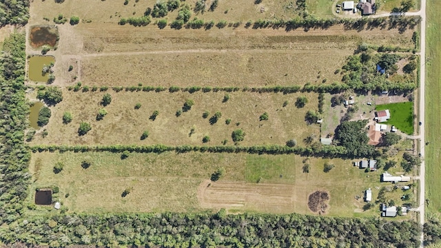 bird's eye view with a rural view