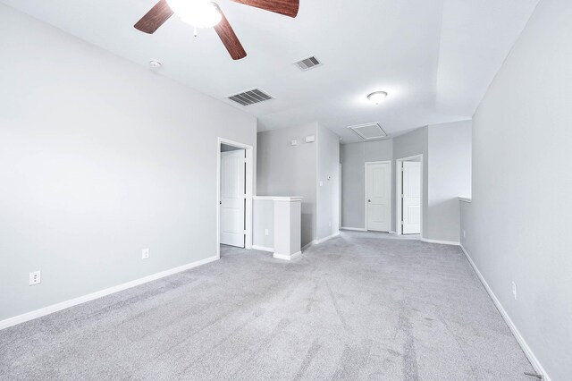 12915 Madison Boulder Ln, Humble, TX 77346 - unfurnished room with baseboards, ceiling fan, carpet, and visible vents