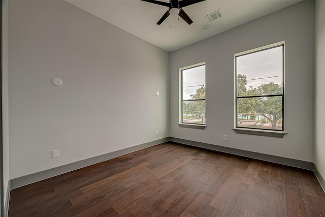 2322 Tuam, Houston, TX 77004 - spare room featuring dark wood-style flooring and a ceiling fan