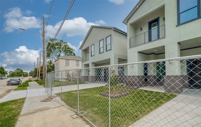 exterior space with a lawn