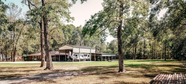 view of community with a lawn