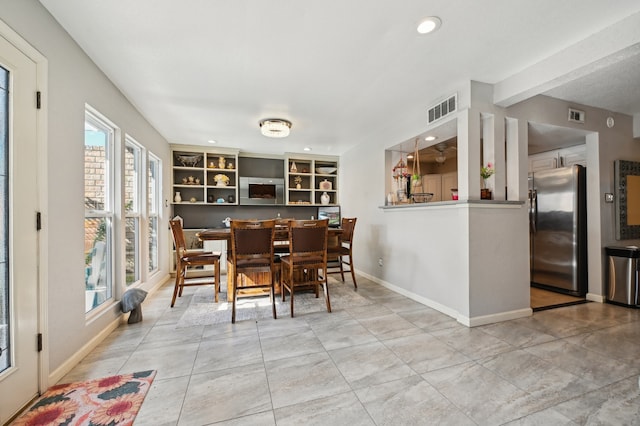 dining area with built in features