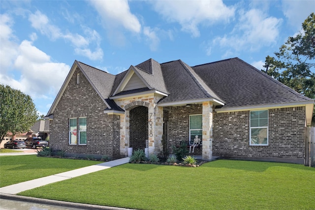 view of front of property with a front yard