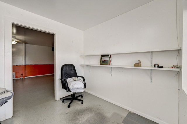 office featuring concrete flooring