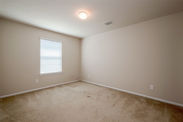 spare room with light carpet