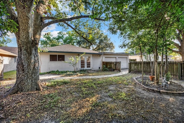 view of single story home