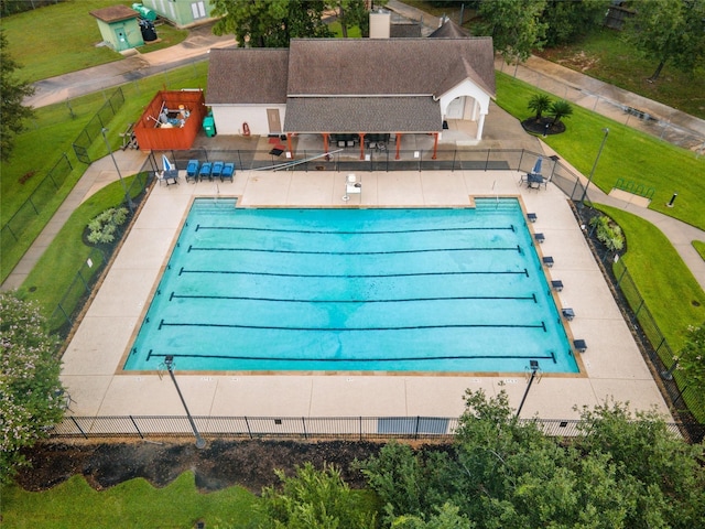 view of pool featuring a patio area