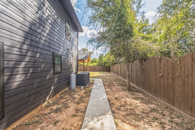 view of property exterior featuring central air condition unit