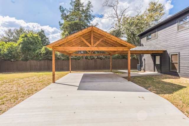 view of patio / terrace with a gazebo