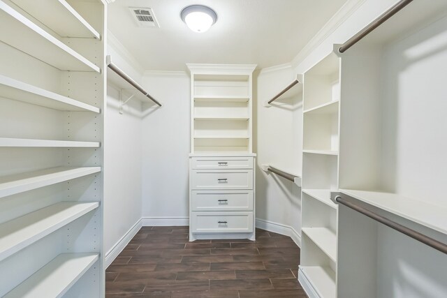 24578 Derry St, Hempstead, TX 77445 - walk in closet featuring dark wood-type flooring