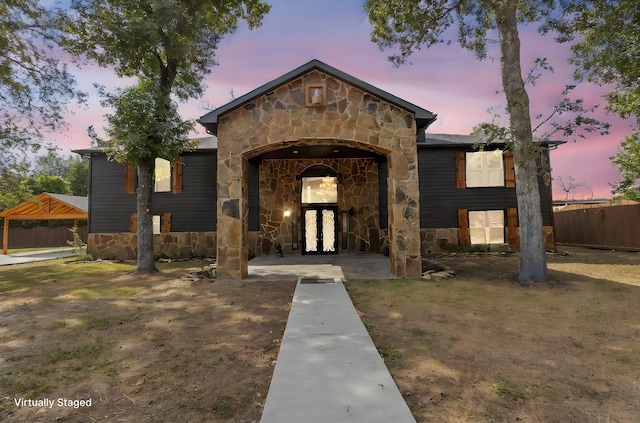 24578 Derry St, Hempstead, TX 77445 - view of front of property featuring stone siding