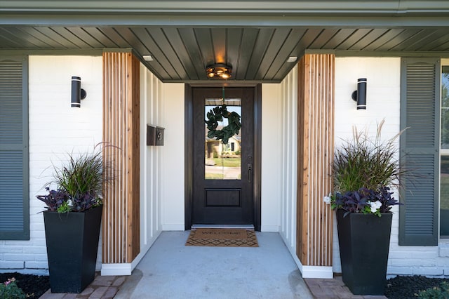 view of doorway to property