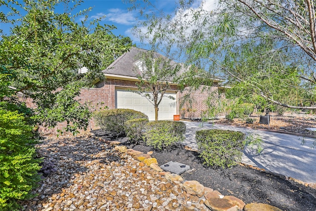 view of home's exterior with a garage