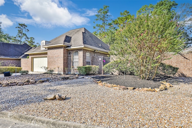 view of property exterior featuring a garage