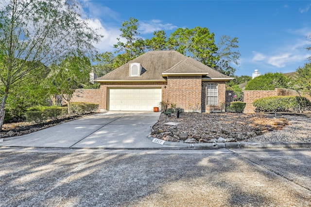 front of property with a garage