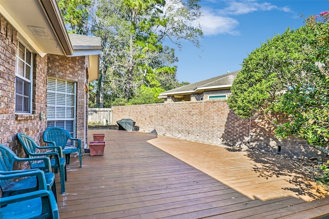 view of wooden deck