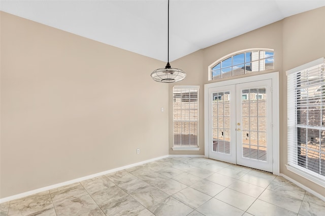 interior space featuring french doors