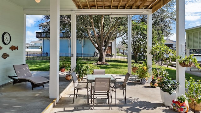 view of sunroom