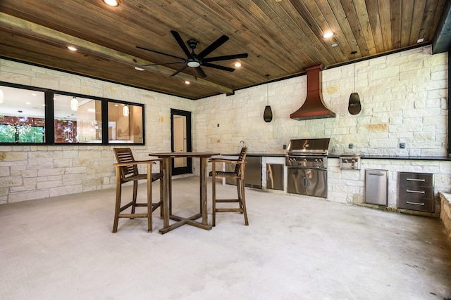 23560 High Meadow Estates Dr, Montgomery, TX 77316 - view of patio / terrace featuring a ceiling fan