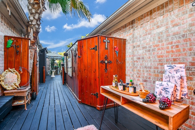 view of wooden deck