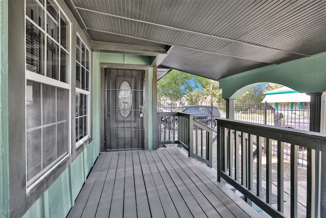 view of wooden terrace