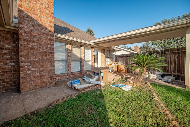 2810 Pineleaf Dr, Sugar Land, TX 77479 - view of yard with fence and a patio area