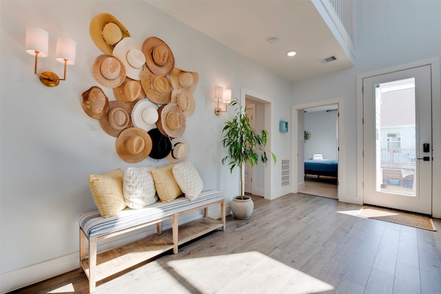 interior space featuring light hardwood / wood-style flooring