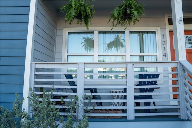 view of doorway to property