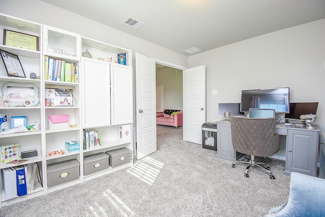 view of carpeted office