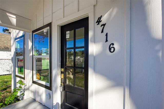 view of doorway to property