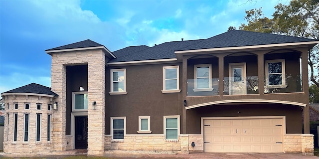 view of front of house featuring a garage