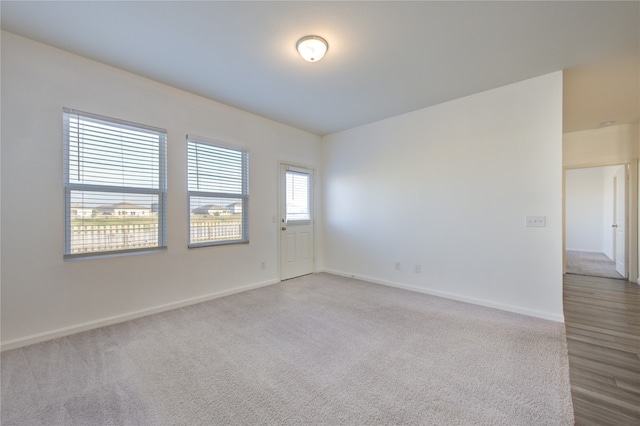 view of carpeted spare room