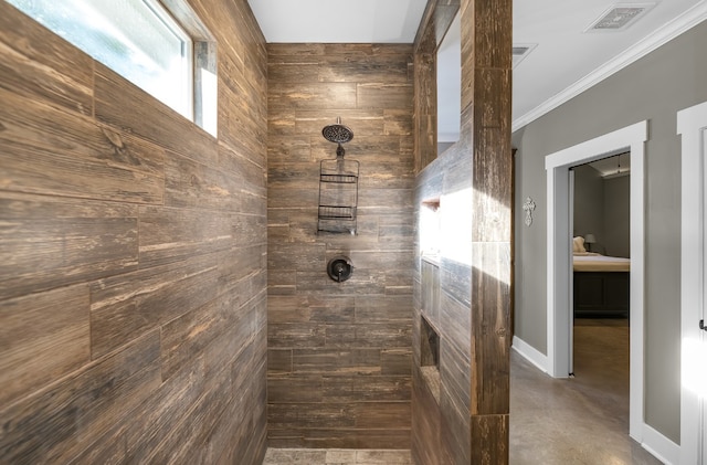 bathroom with a shower