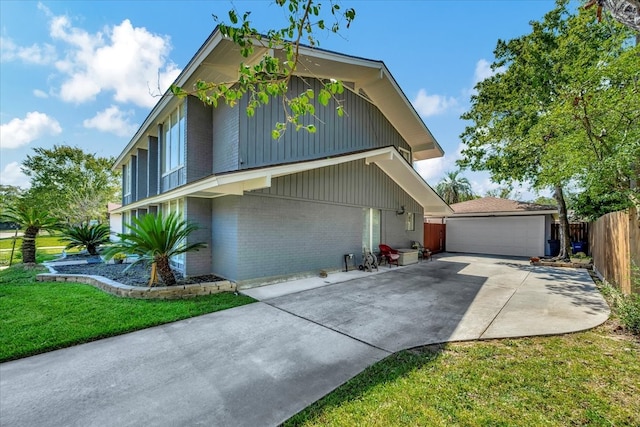 exterior space with a front yard