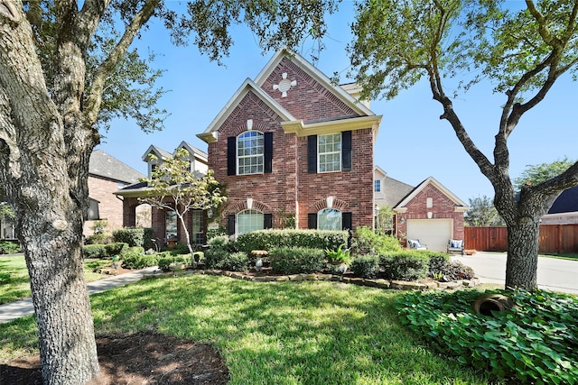 view of front of house with a front lawn