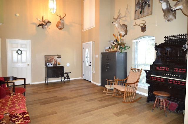 interior space featuring wood-type flooring