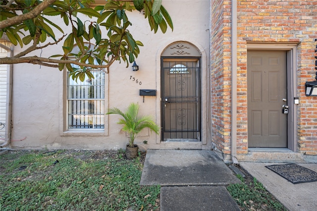 view of doorway to property