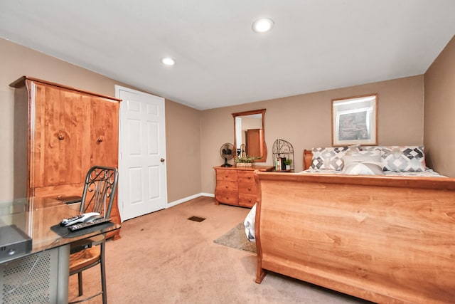 view of carpeted bedroom