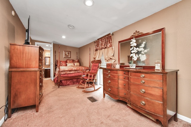 view of carpeted bedroom