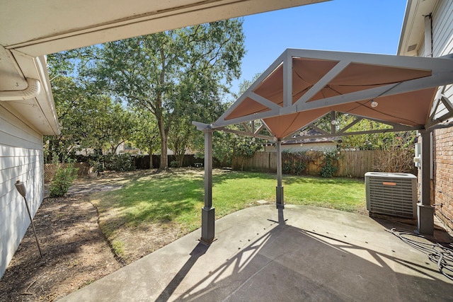 view of patio / terrace with central air condition unit