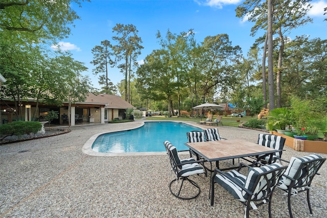 view of pool with a patio